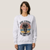 Beer Fiets Vintage Zonsondergang Fietser Design Trui (Voorkant volledig)