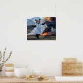 "Beer Fire" Art Poster Print Katty Pulsar (Keuken)