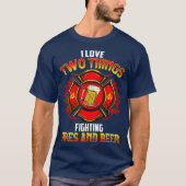 Beer Fireman Firefighter First Responder Gift T-shirt (Voorkant)