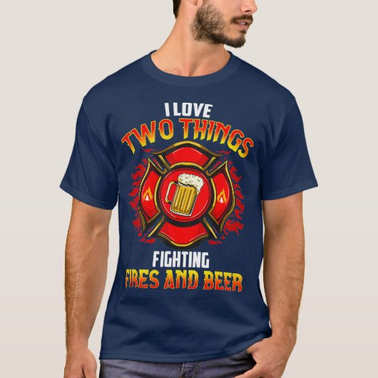Beer Fireman Firefighter First Responder Gift T-shirt (Voorkant)