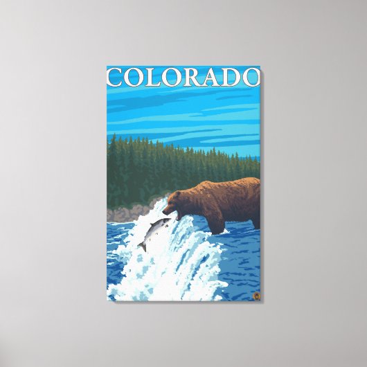 Beer FishingColorado Canvas Afdruk (Voorkant)