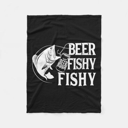 Beer Fishy Funny Vist Fleece Deken (Voorkant)