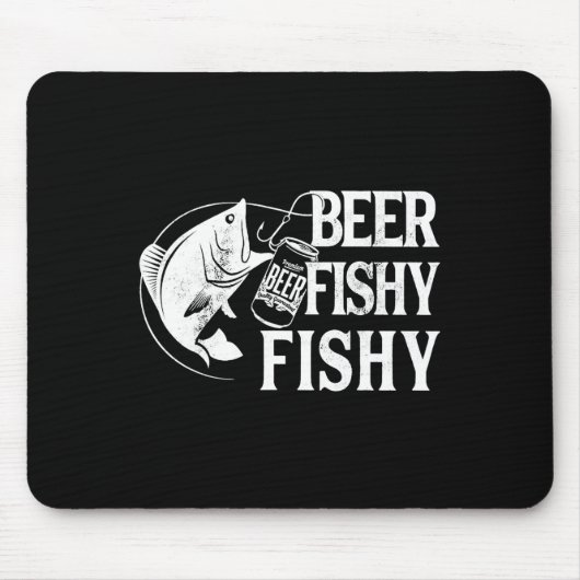 Beer Fishy Funny Vist Muismat (Voorkant)