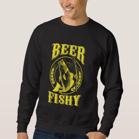 Beer Fishy Funny Vist Trui (Voorkant)