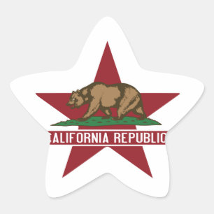 Beer Flag Star Californië Ster Sticker