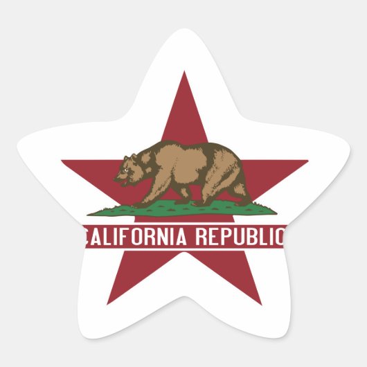 Beer Flag Star Californië Ster Sticker (Voorkant)