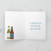 Beer Fles Hoppy Vaderdag Card Kaart (Binnen)