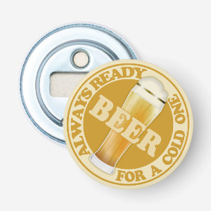 BEER flesopener Button Flesopener