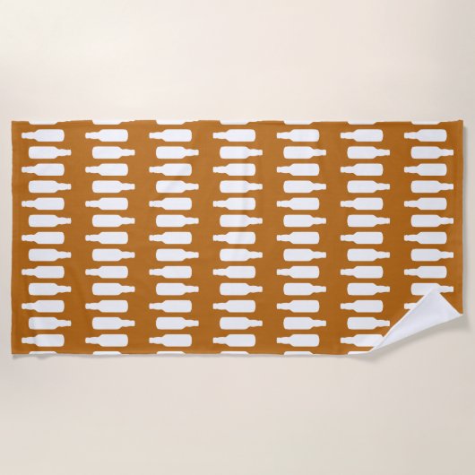 Beer flespatroon strandlaken (Voorkant)