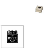 Beer flessen met zes verpakkingen rubberstempel (Gestempeld)