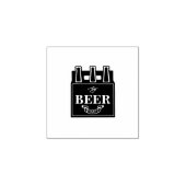 Beer flessen met zes verpakkingen rubberstempel (Afrduk)