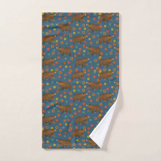 Beer Floral Pattern Bad Handdoek (Handdoek)
