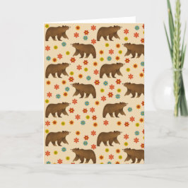 Beer Floral Pattern Bedankkaart