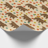 Beer Floral Pattern Cadeaupapier (Hoek)