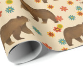 Beer Floral Pattern Cadeaupapier (Rol Hoek)