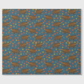 Beer Floral Pattern Cadeaupapier (Vlak)