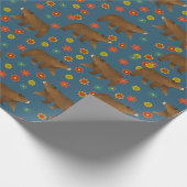 Beer Floral Pattern Cadeaupapier (Hoek)