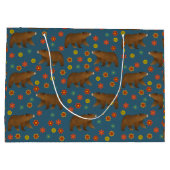 Beer Floral Pattern Groot Cadeauzakje (Achterkant)