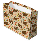 Beer Floral Pattern Groot Cadeauzakje (Achterkant Gekanteld)