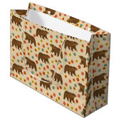 Beer Floral Pattern Groot Cadeauzakje (Voorkant Gekanteld)