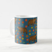 Beer Floral Pattern Koffiemok (Voorkant links)