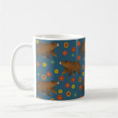 Beer Floral Pattern Koffiemok (Links)