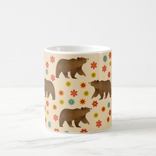 Beer Floral Pattern Koffiemok (Center)