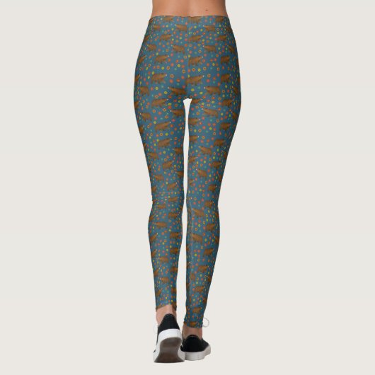 Beer Floral Pattern Leggings (Achterkant)