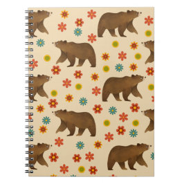 Beer Floral Pattern Notitieboek