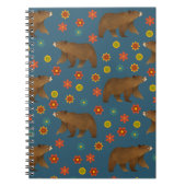 Beer Floral Pattern Notitieboek (Voorkant)