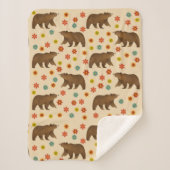 Beer Floral Pattern Sherpa Deken (Voorkant)