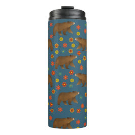Beer Floral Pattern Thermosbeker