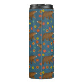Beer Floral Pattern Thermosbeker (Achterkant)