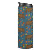 Beer Floral Pattern Thermosbeker (Geroteerd rechts)