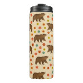 Beer Floral Pattern Thermosbeker (Voorkant)