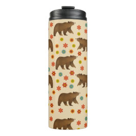 Beer Floral Pattern Thermosbeker