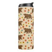 Beer Floral Pattern Thermosbeker (Gedraaid links)