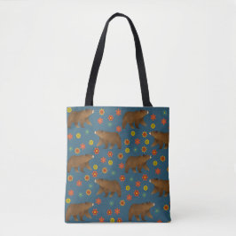 Beer Floral Pattern Tote Bag