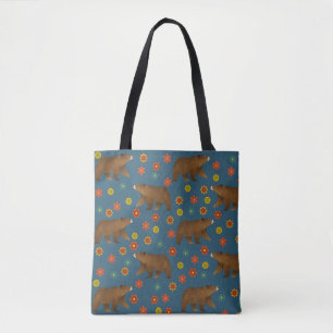 Beer Floral Pattern Tote Bag