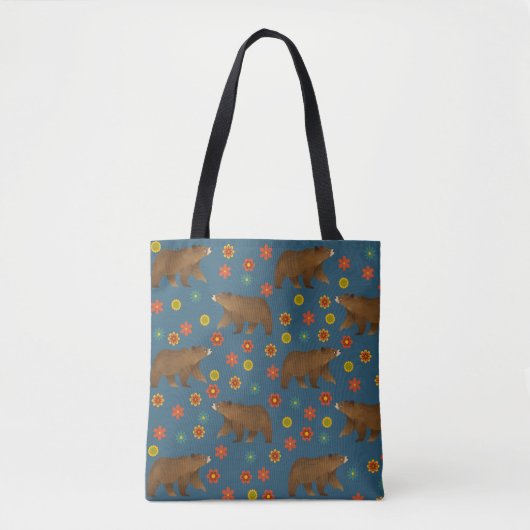 Beer Floral Pattern Tote Bag (Voorkant)