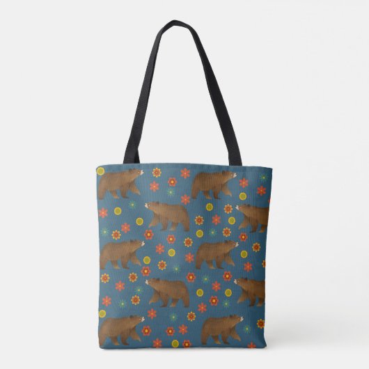 Beer Floral Pattern Tote Bag (Achterkant)