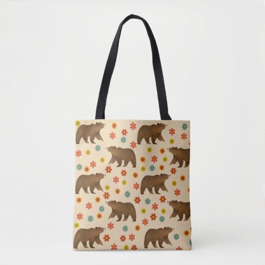 Beer Floral Pattern Tote Bag (Voorkant)