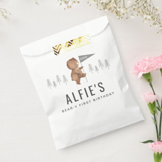 Beer Forest First Birthday Bedankzakje (Gezegeld)