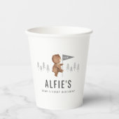 Beer Forest First Birthday Papieren Bekers (Voorkant)