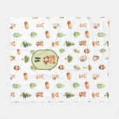 Beer Forest Friends Bosdieren Fleece Deken (Voorkant (Horizontaal))