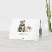 Beer Forest Leuke Dieren Herten Woodland Baby show Kaart (Achterkant)