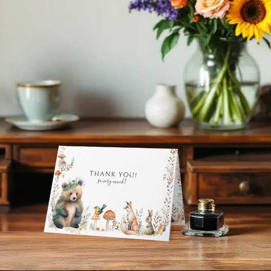 Beer Forest Leuke Dieren Herten Woodland Baby show Kaart