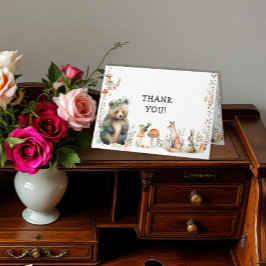 Beer Forest Leuke Dieren Herten Woodland Verjaarda Kaart