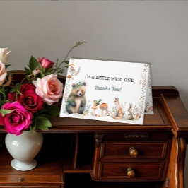 Beer Forest Leuke Dieren Herten Woodland Wild One Kaart