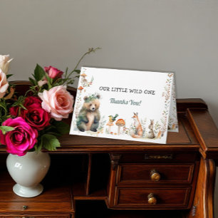 Beer Forest Leuke Dieren Herten Woodland Wild One Kaart